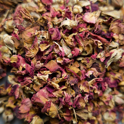 Red Rose Buds and Petals